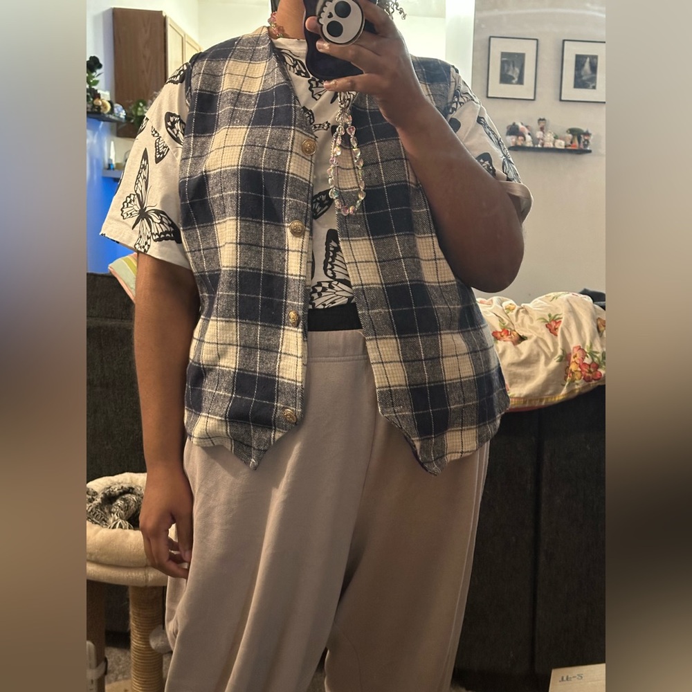 Plaid vest
